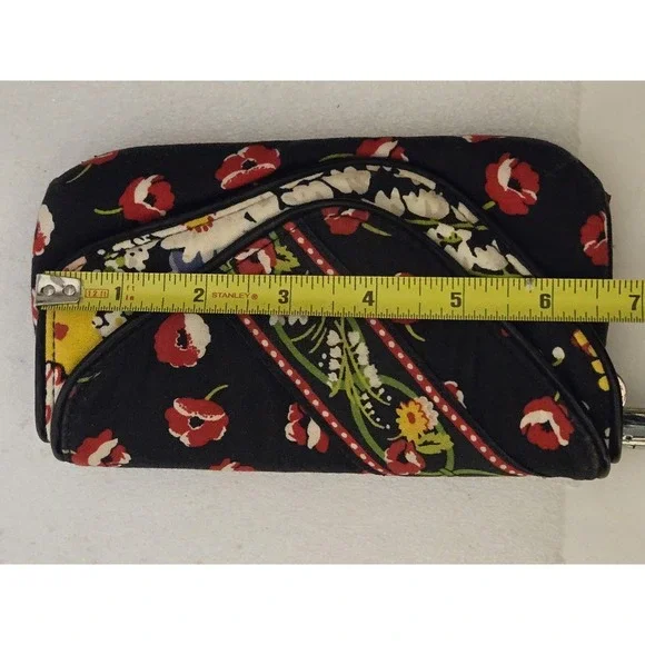 Vera Bradley "Poppy Fields" Flapper Wallet/Wristlet Retired Floral - Picture 3 of 6